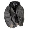 Men's Hooded Woolen Coat: Trendy American Style, Fake Two-Piece, Cool Scoundrel Vibe for Spring, Autumn, and Winter