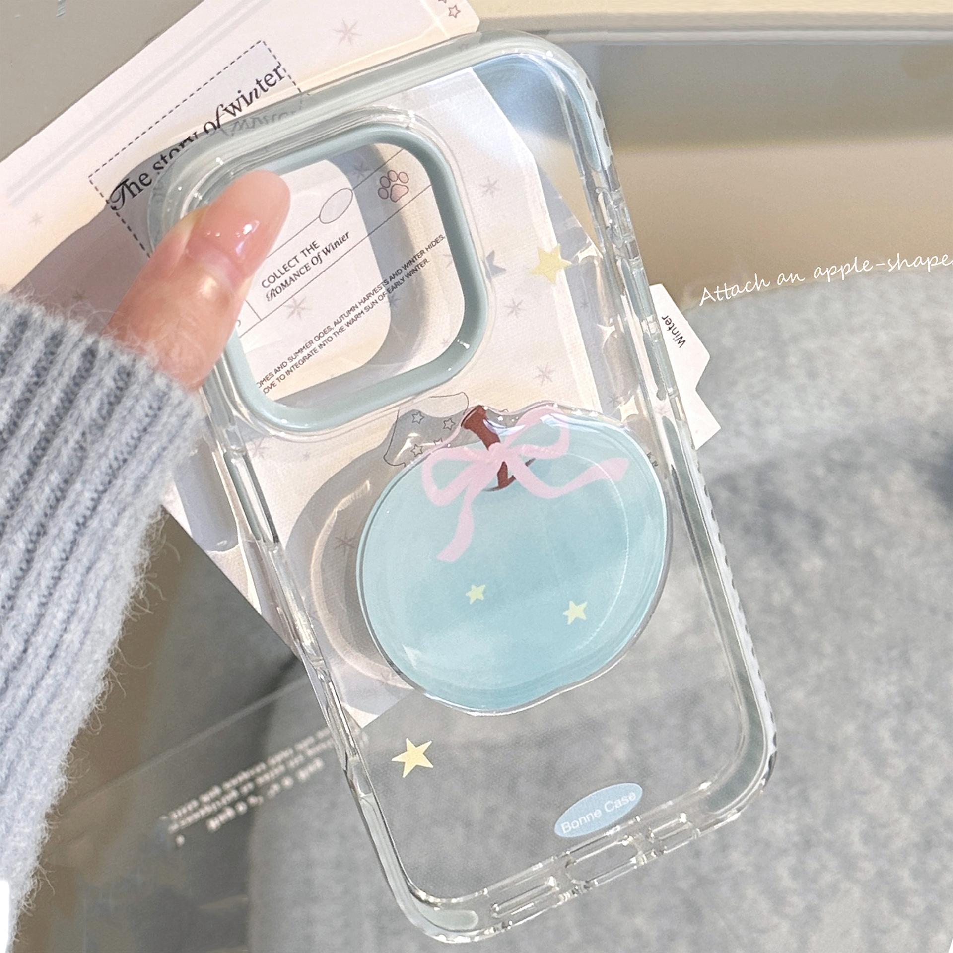 

Applicable To IPhone 15 Mobile Phone Case 16promax Three Dimensional Oil Painting Blue Apple 13 Transparent 11 Small Fresh 14 Soft Set 12pro max (6.7)