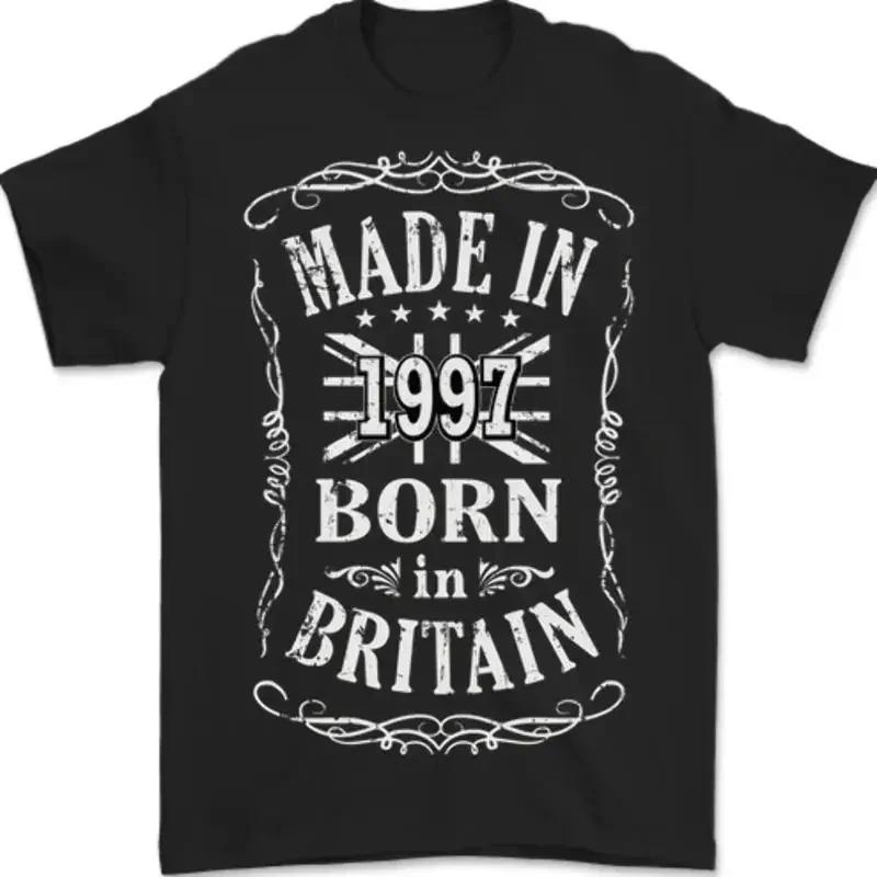 Born IN Großbritannien 28th Geburtstag Hergestellt 1997 Herren T 100 Baumwolle T shirt