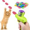 Juguetes Divertidos para Gatos Pistola de Nabo Creativa con 15 Discos de Espuma Reutilizables Juguete Interactivo de Caza para Mascotas Perro Gato Suministros para Mascotas