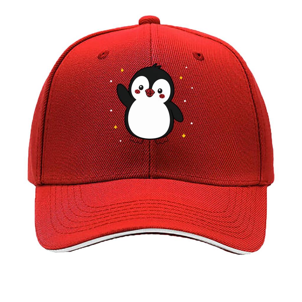 Playful Baby Penguin Minimal Cartoon Sandwich Baseball Cap Sun Cap Outdoor Workouts Hat