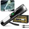 Flashlight [2026 Latest Enhanced Version Luminous Light] Handheld Torch LED Light White and Red COB Work Light / 6 Modes Dimming / Maximum