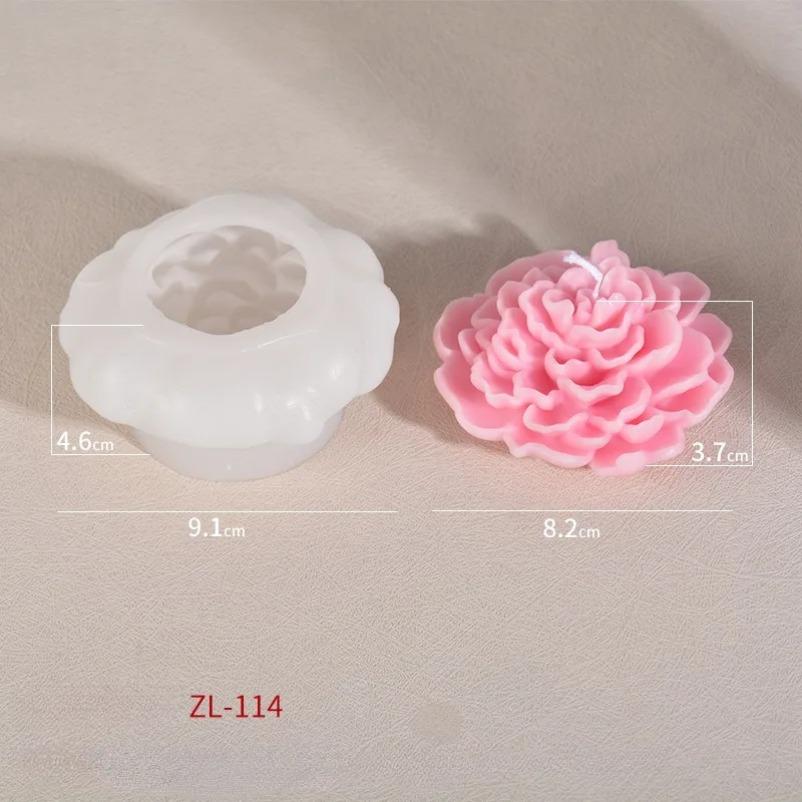 3D Lotus Silicone Candle Molds DIY Rose Flower Soap Plaster Resin Casting Mold Handmade Chocolate Fudge Cake Baking Tools