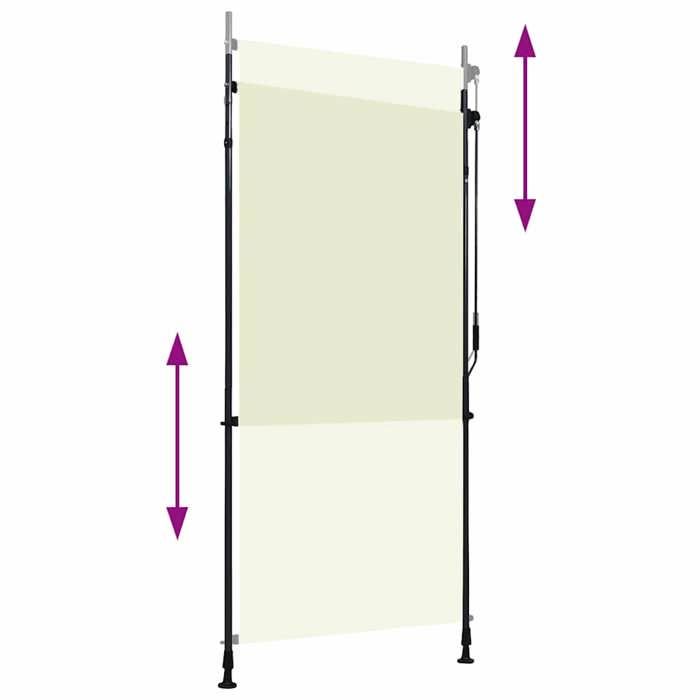 VidaXL Store Roulant d'Extérieur Ombre de Balcon Jardin Véranda Pergola Terrasse Résistant aux UV et à la Chaleur 100x270 cm 145939