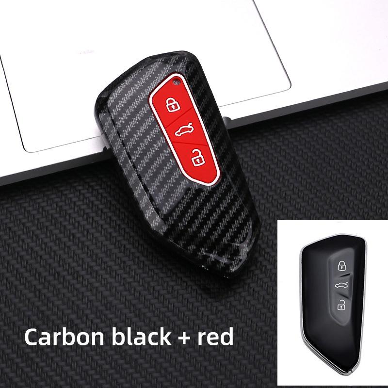 Abs Carbon Fiber Car Key Cover For Skoda Octavia A8 Mk8 Mk4 For Seat Leon Fr Mk4 Cupra Formentor For Vw Golf 8 Id-4