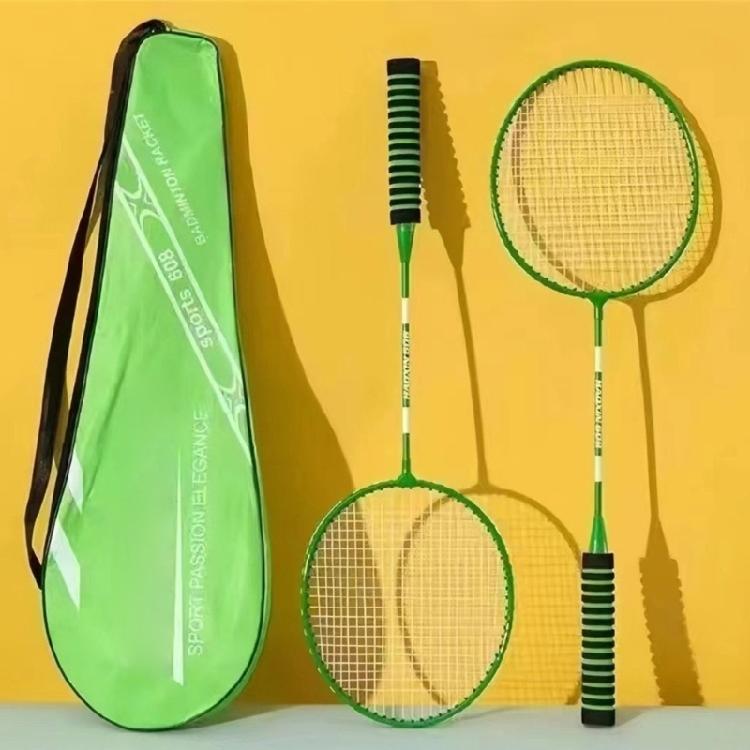 1Pair Shuttlecocks Racquet Sports Set Light Weight Double Badminton Racket Indoor Outdoor Sports Accessories Enduring