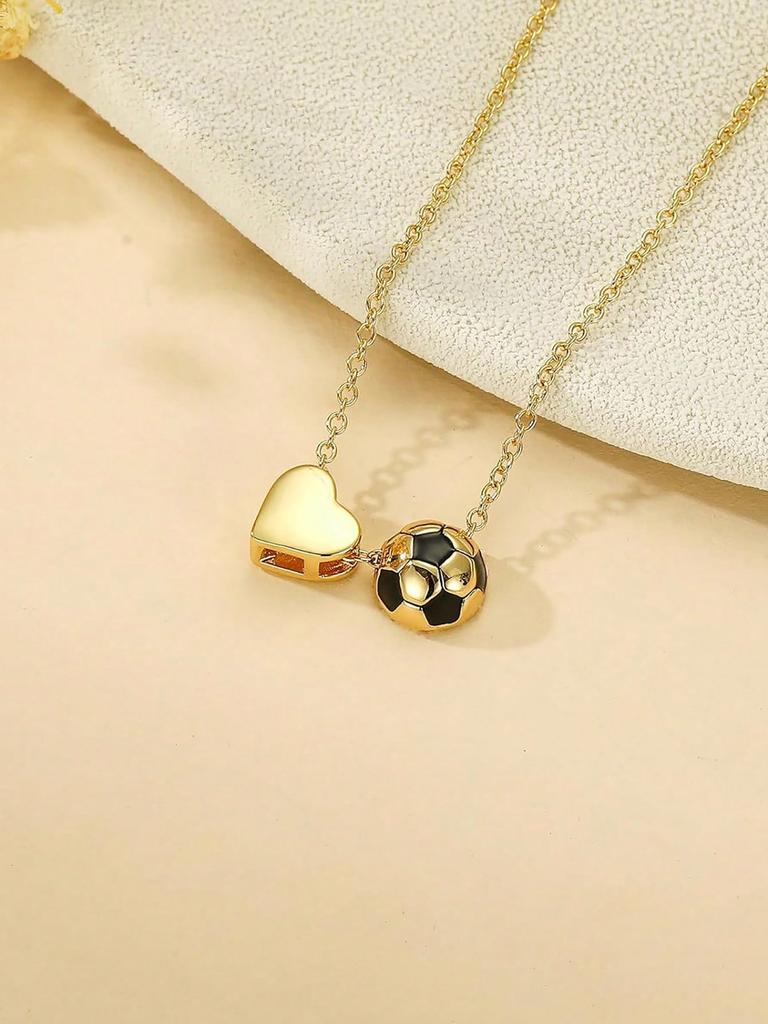 One Piece Softball/soccer/volleyball/basketball/rugby Necklace for Girls and Women, Sports Accessories Jewelry, Perfect Gift for Couples