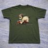 Bawełniany T-shirt Wallace & Gromit w kolorze wojskowej zieleni