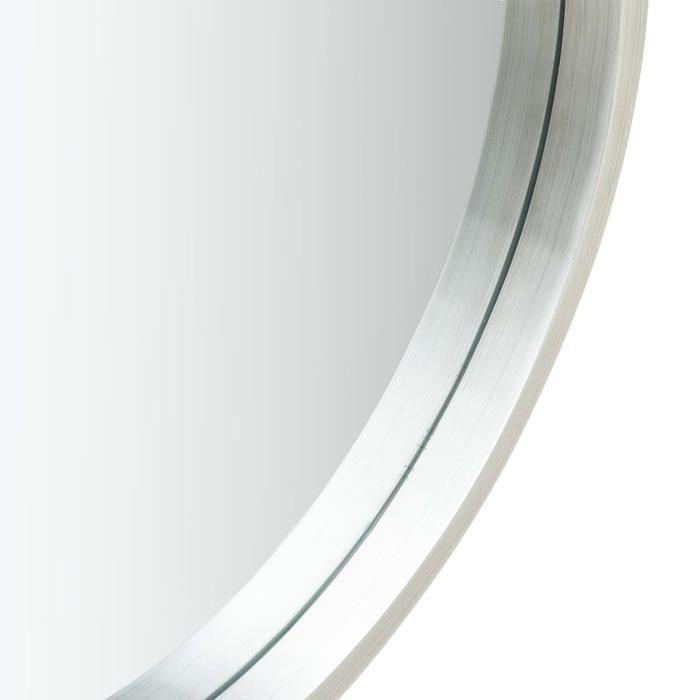 VidaXL Wall Mirror with Strap 50 Cm Silver 320366