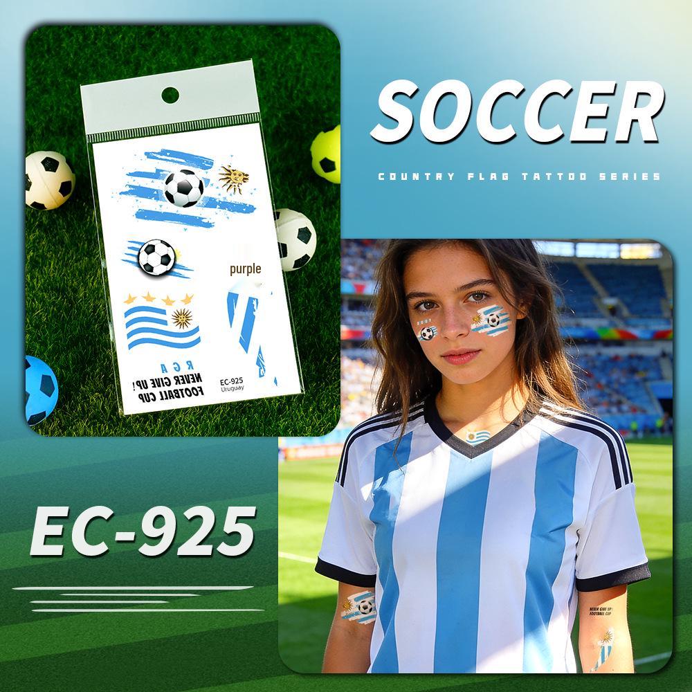 2026 World Cup USA Canada Mexico National Flag Water Transfer Face Tattoos 120×75 mm