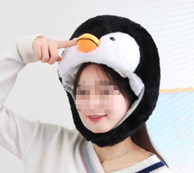 Chapéu Pinguim DOKiDOKi Máscara de Transformação Cosplay Adereço de Cabeça Pelúcia Kigurumi Adereço de Cabeça Fofo Fofo Halloween Aquário Zoológico Pinguim 2335 [Fofo]