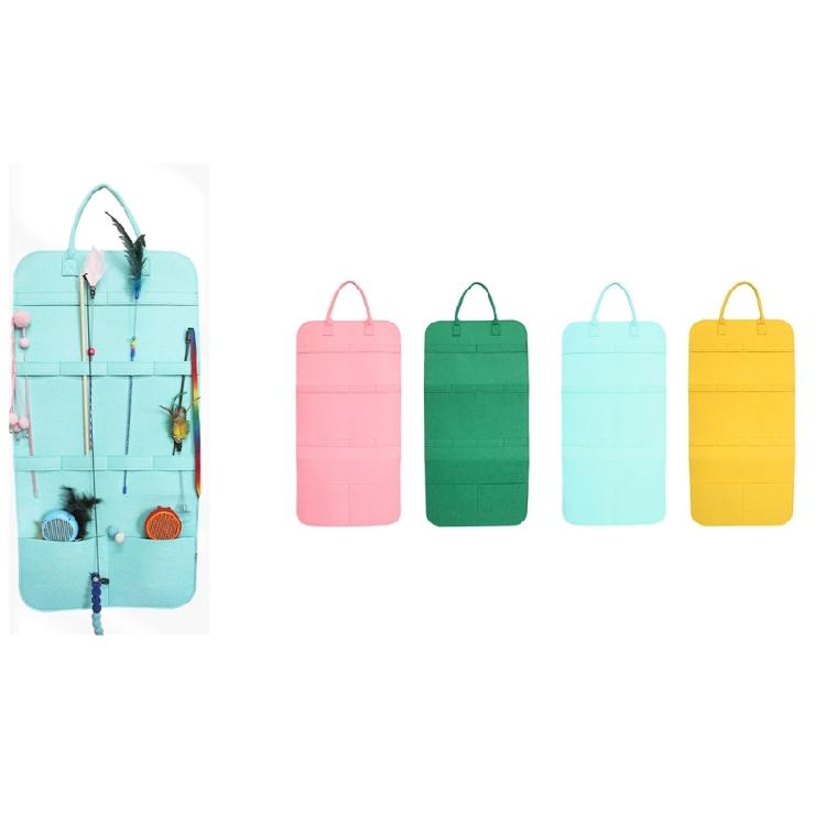Cats Toy Organizers Cats Wand Toy Storage Hanging Bag with Pocket