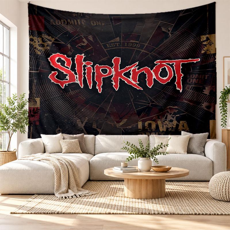 Slipknot Wall Tapestry, Soft Fabric Wall Hanging, Decorative Backdrop For Bedroom Home Wall Art