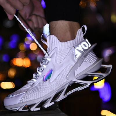 Pánské módní tenisky Prodyšné Elastické Trendy Čepele Boty Venkovní Běžecké Sportovní Boty Síťované Trenéry