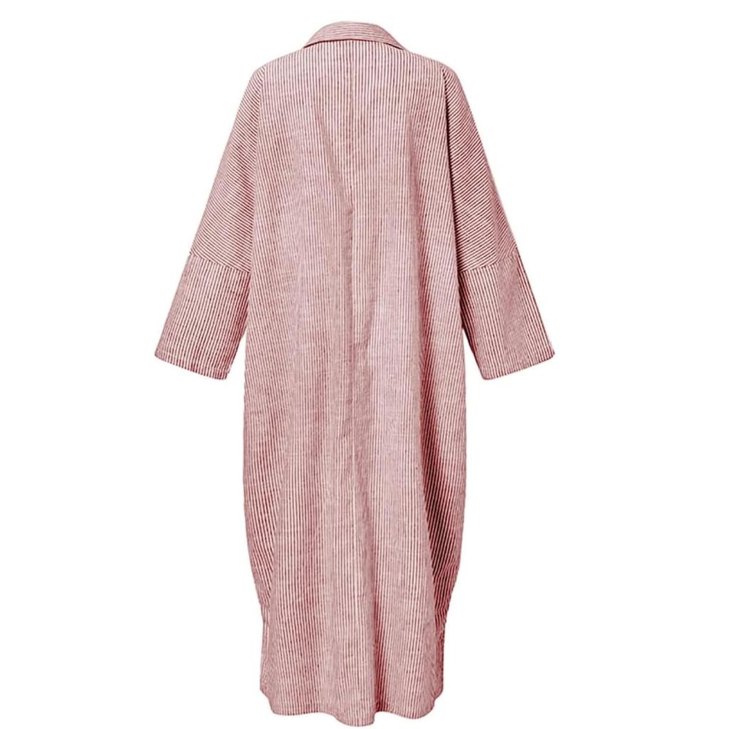 Completo Casual Due Pezzi in Lino con Scollo a V, Taglio Ampio, Manica Lunga, Pantaloni a Gamba Larga, Tessuto Leggero e Traspirante, Adatto per l'Uso Quotidiano