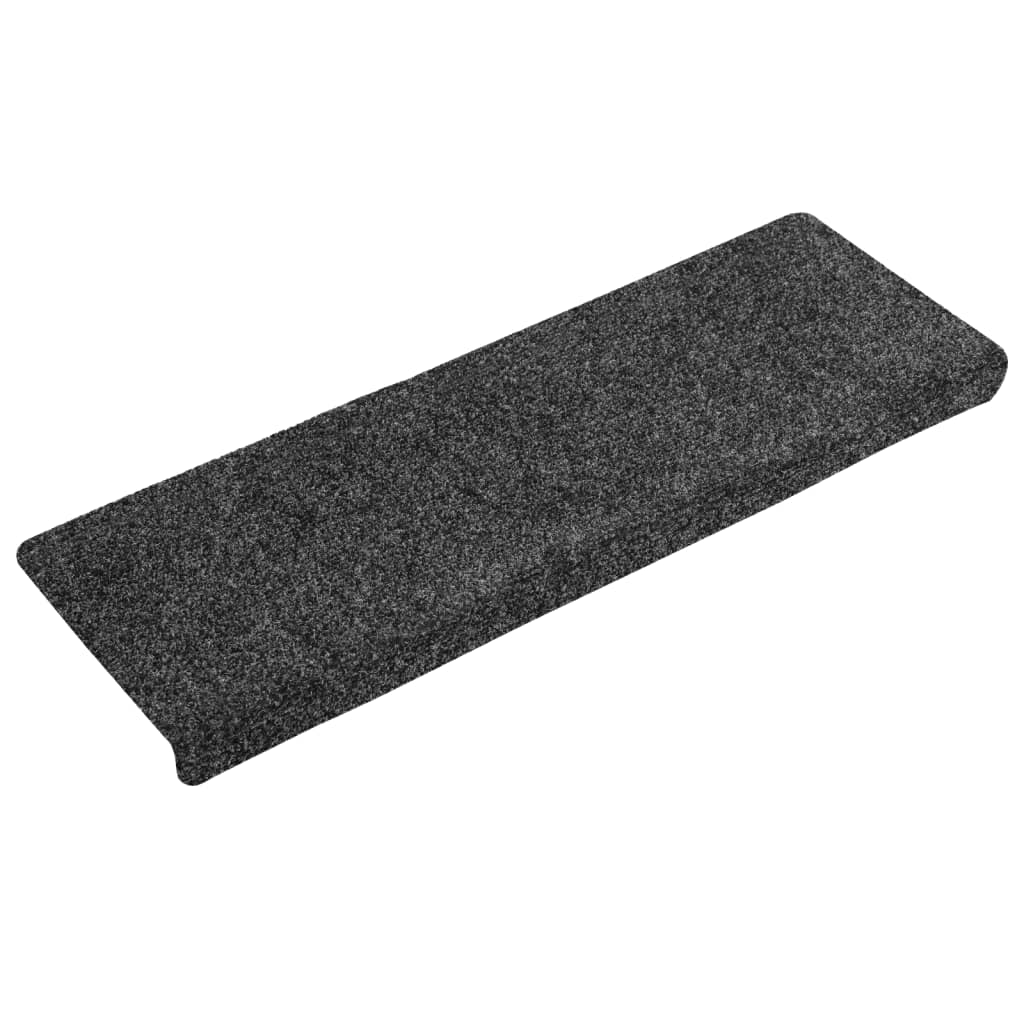 Vidaxl Maty Na Schody Samoprzylepne 15 Szt. 65X21X4 Cm Szare, Prostokątne Krawędzie