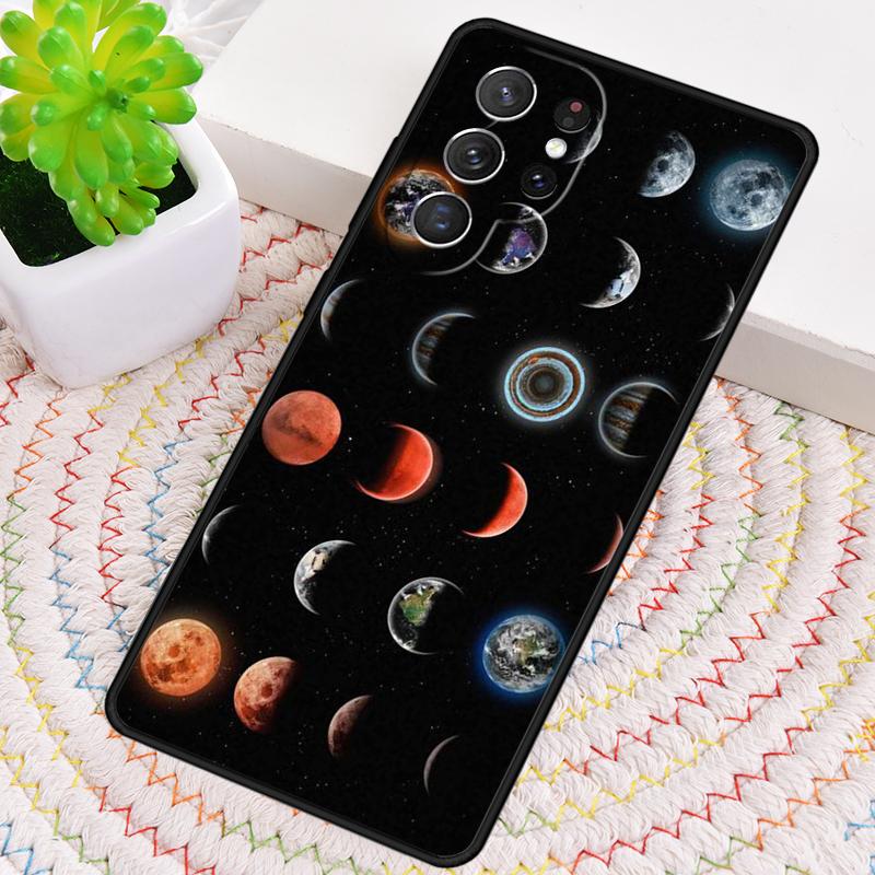 Earth Moon Sun Planet Phone Case for Samsung Galaxy note 10 pro S26 Ultra S23 S24 FE S25 S21 S22 PLUS shockproof Cove