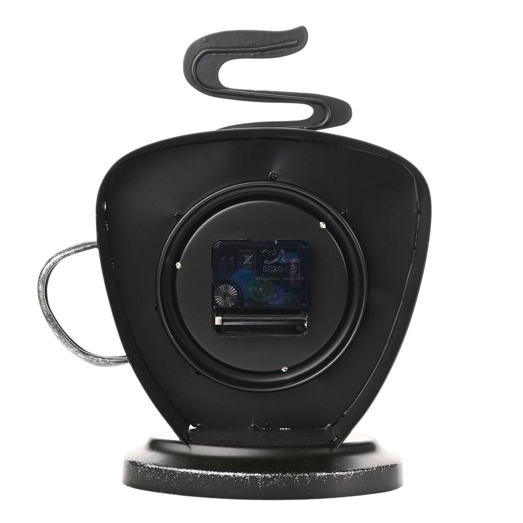 Hometime Metal Mantel Clock - Coffee Cup