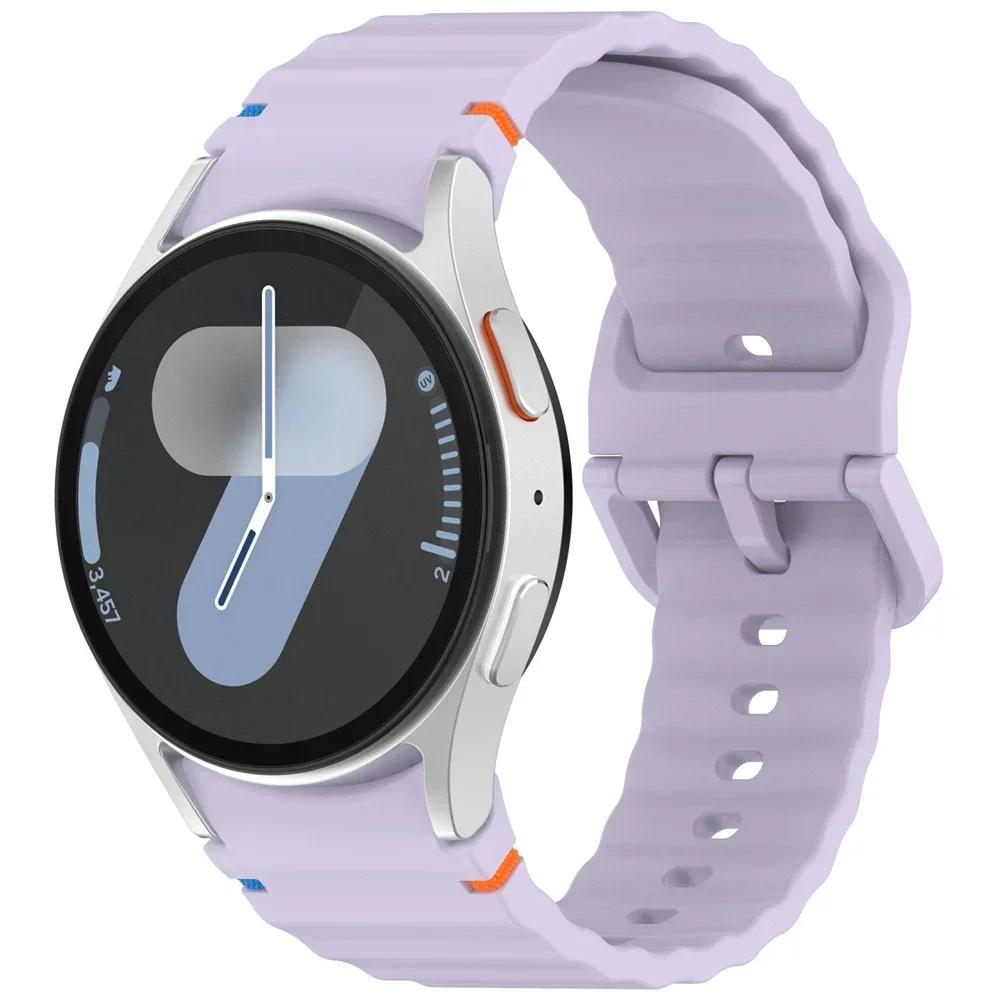 Silicone Sport Belt Bracelet Correa For Samsung Galaxy Watch 7 Band FE/5 Pro/6/4 Classic 44mm 40mm Galaxy Watch 7 Strap
