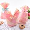 50Pcs 14x20cm Striped Baked Biscuit Bundle Pocket Candy Nougat Packaging Party Decor Gift Bags (No Ribbon)