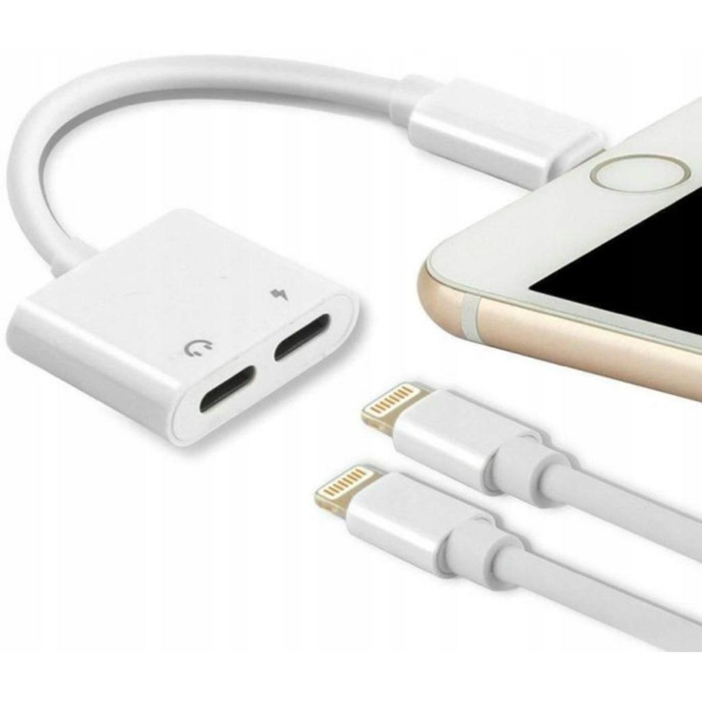 Adapter Splitter 1X2 Lightning Audio+Av For Iphone X 12 13 14