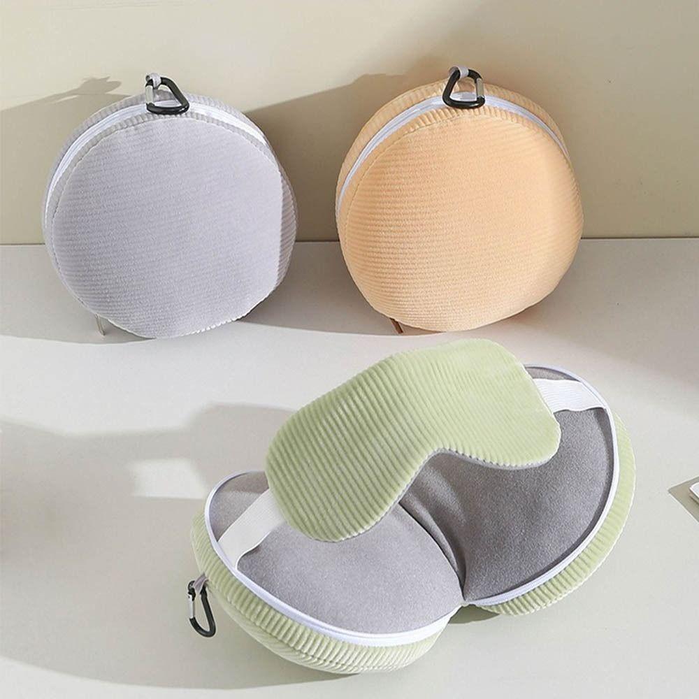 Soft 2 in 1 Eye Mask Pillow Foldable Multifunctional Travel Pillow Light-blocking With Storage Hook Neck Pillows Kids