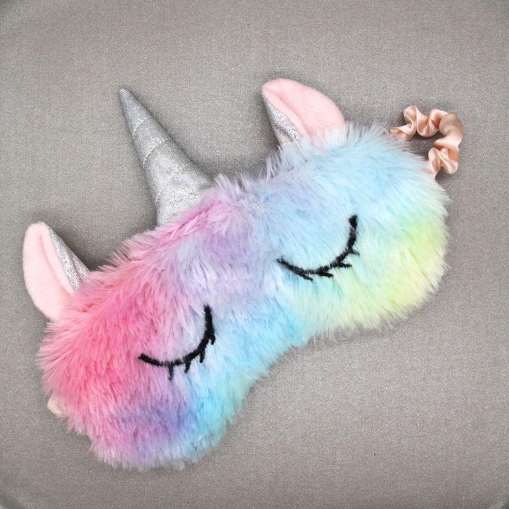Buy Cute Blindfold Relax Flannel Unicorn Eye Mask Sleep Mask Cover at