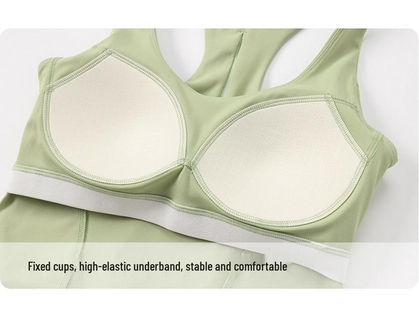 Dámská sportovní podprsenka ve tvaru U s vysokou podporou - Nárazuvzdorná, Rychleschnoucí, S pevnou výztuží pro Běh a Jógu