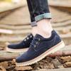 2024High Quality Men Suede Casual Shoes British Style Lace-up Platform Shoes Short Boots Daily Outdoor Non-slip Working Shoes
