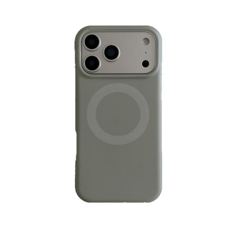 

High-End Solid Color Magnetic Phone Case for Apple 15pro, 16pro, 17promax - Autumn/Winter Edition 15