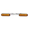 Motorcycle Led Turn Signals Retro Mini Handlebar Flowing Turn Indicator Light for Off Road Vehicles ATV Amber Silver