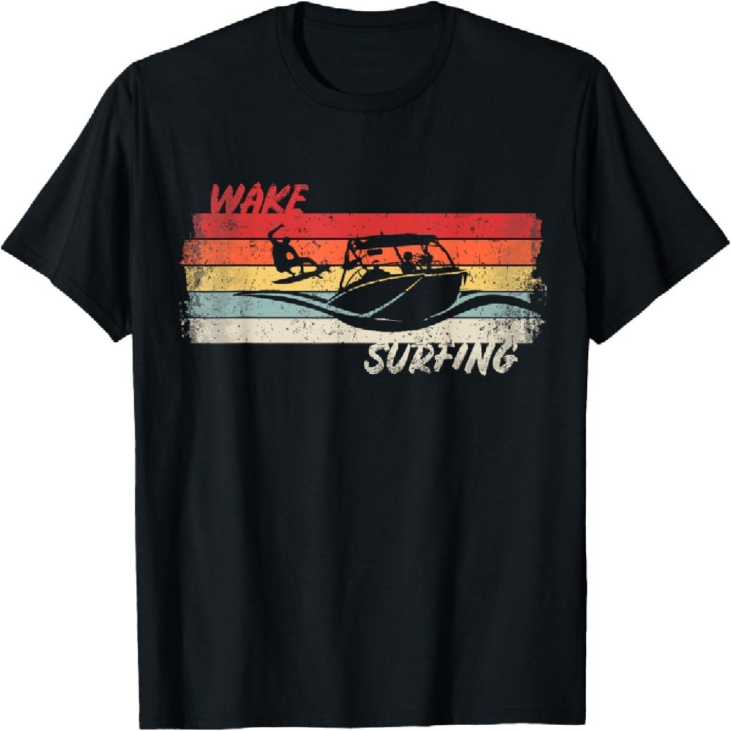 Wake Surfing Wakesurfing Boat Lake Surf T Shirt Wakesurf T-Shirt XXXXXL разноцветный