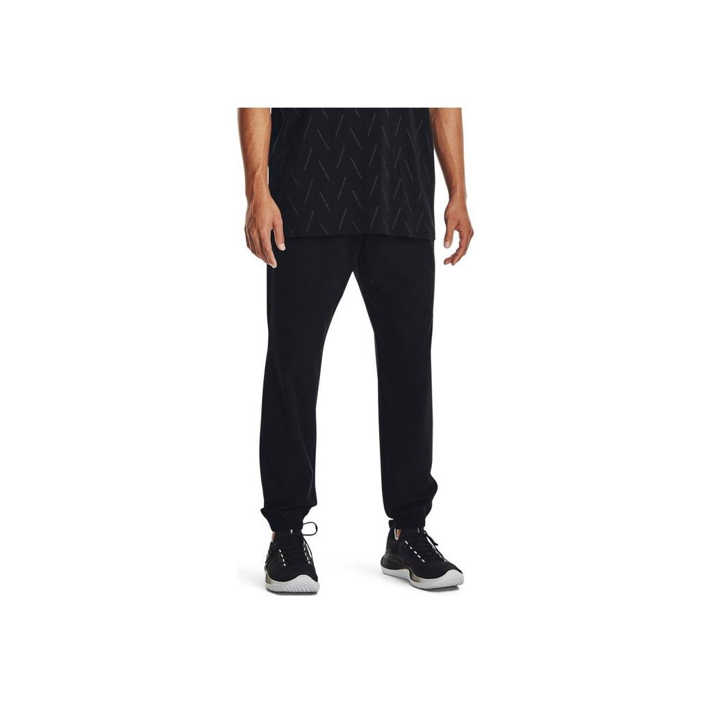 Under Armour Solid Color Comfortable Jogger Sweatpants Men Bottoms Black 1382119-001