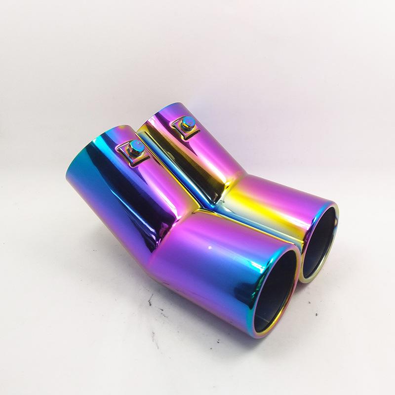 Bora Golf 4 Colorful Stainless Steel Dual Outlet Exhaust Muffler Tailpipe