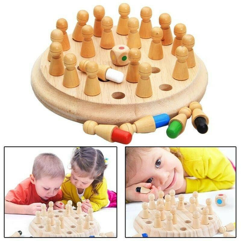 

Educational Wooden Memory Match Stick Chess Game Enhances Kids Memory Skills