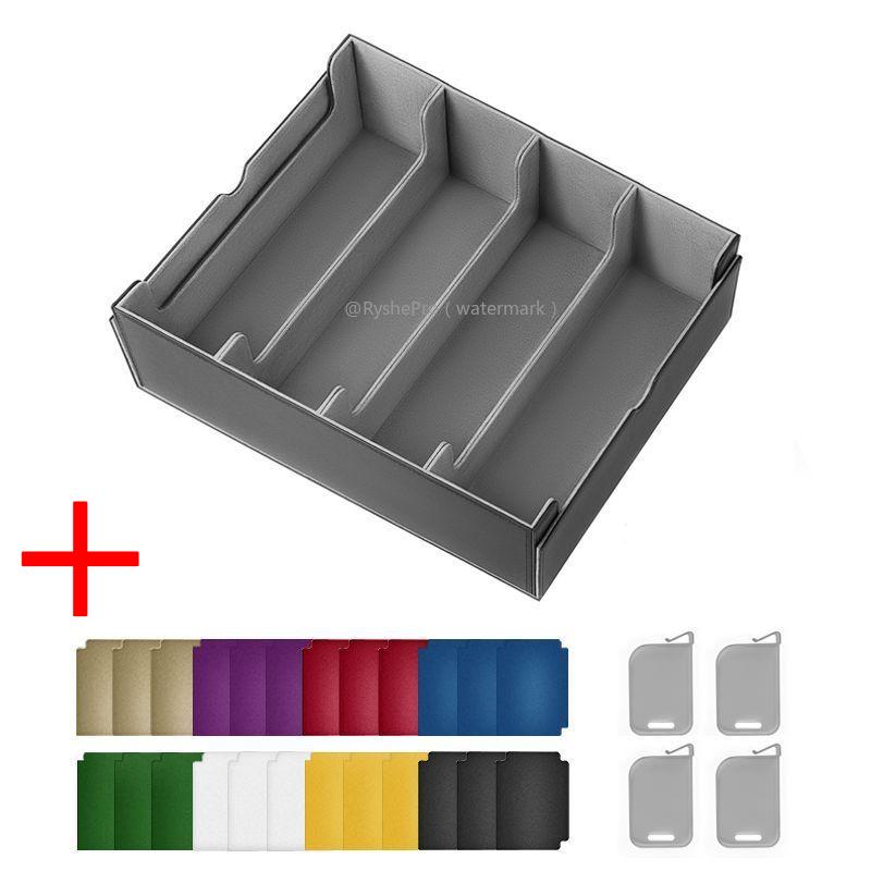 

Коробка для хранения карточек на 2800+ коллекционных карточек со специальными держателями карточек, 24 цветных разделительных вкладыша, подходит для футляра для карточек Magic Game Sport