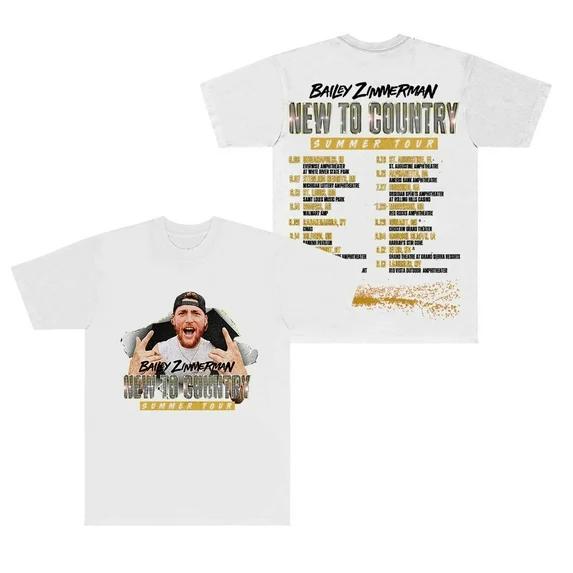 Bailey ZimmerUnisex Country Summer Tour Unisex Round Neck Short Sleeve Cosplay Merch TShirt