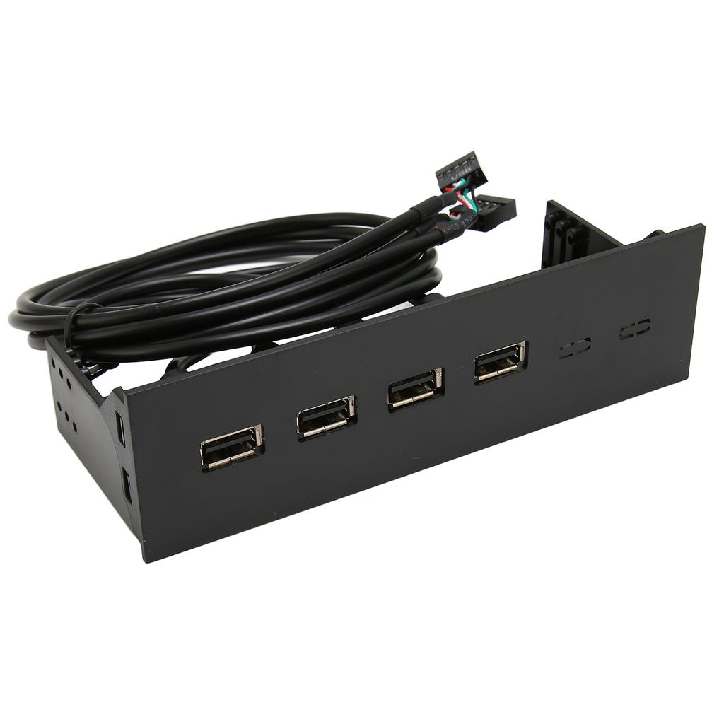5.25 Inch USB2.0 Hub Front Panel Multifunctional 4 Ports 19pin Optical Drive Front Panel for 5.25 Inch PC Computer Case