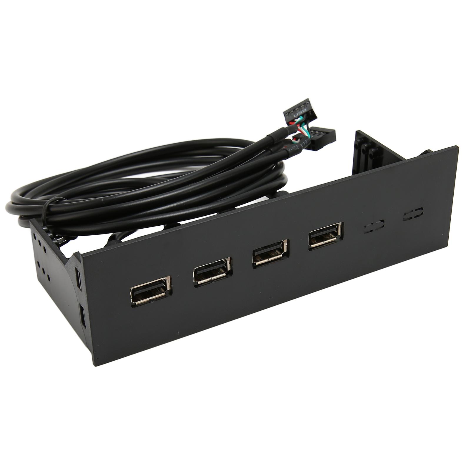 

5.25 Inch USB2.0 Hub Front Panel Multifunctional 4 Ports 19pin Optical Drive Front Panel for 5.25 Inch PC Computer Case