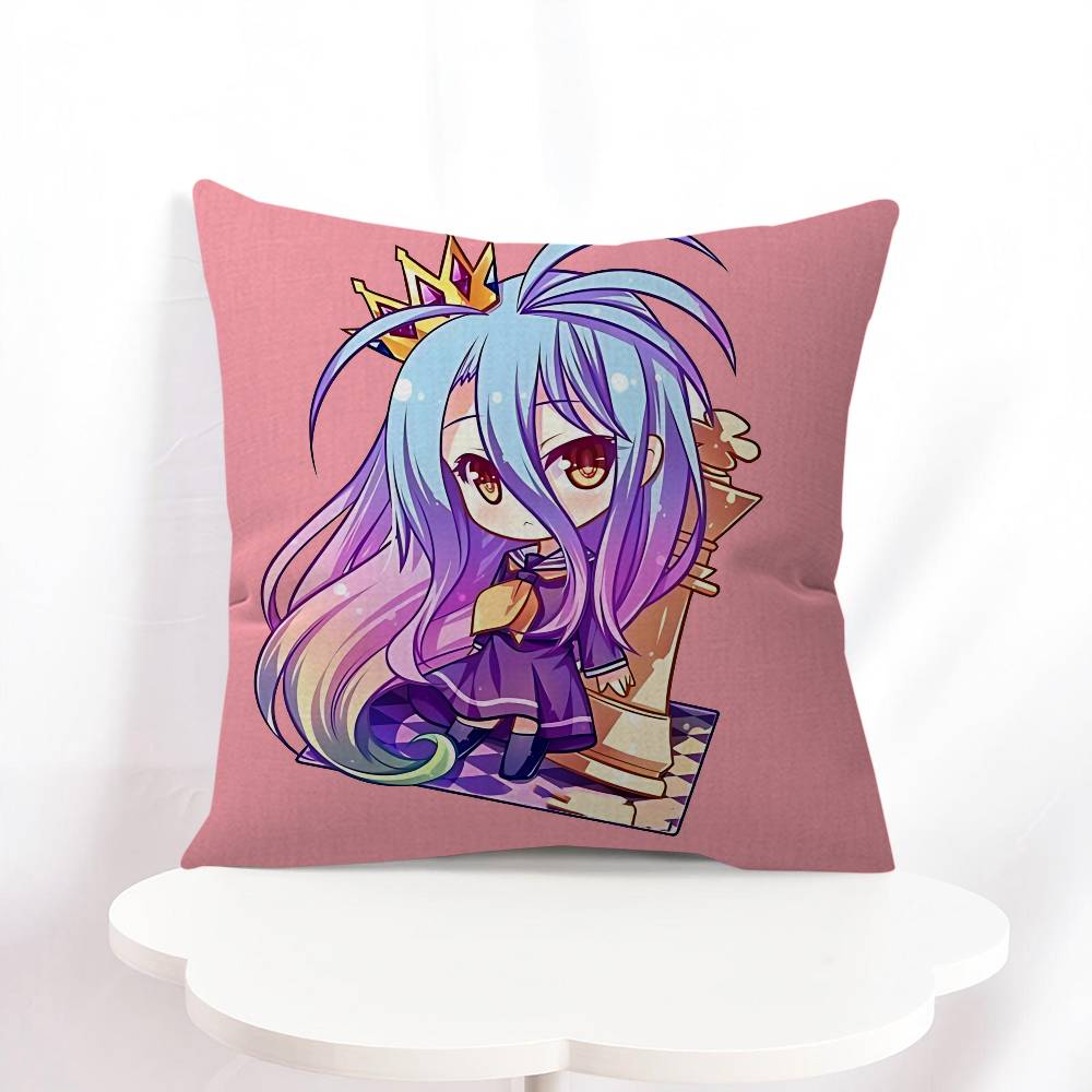 NO G-GAME NO LIFE Shiro Pillow Gift Home Office Decoration Pillow Bedroom Sofa Car Cushion CoverPillow Case