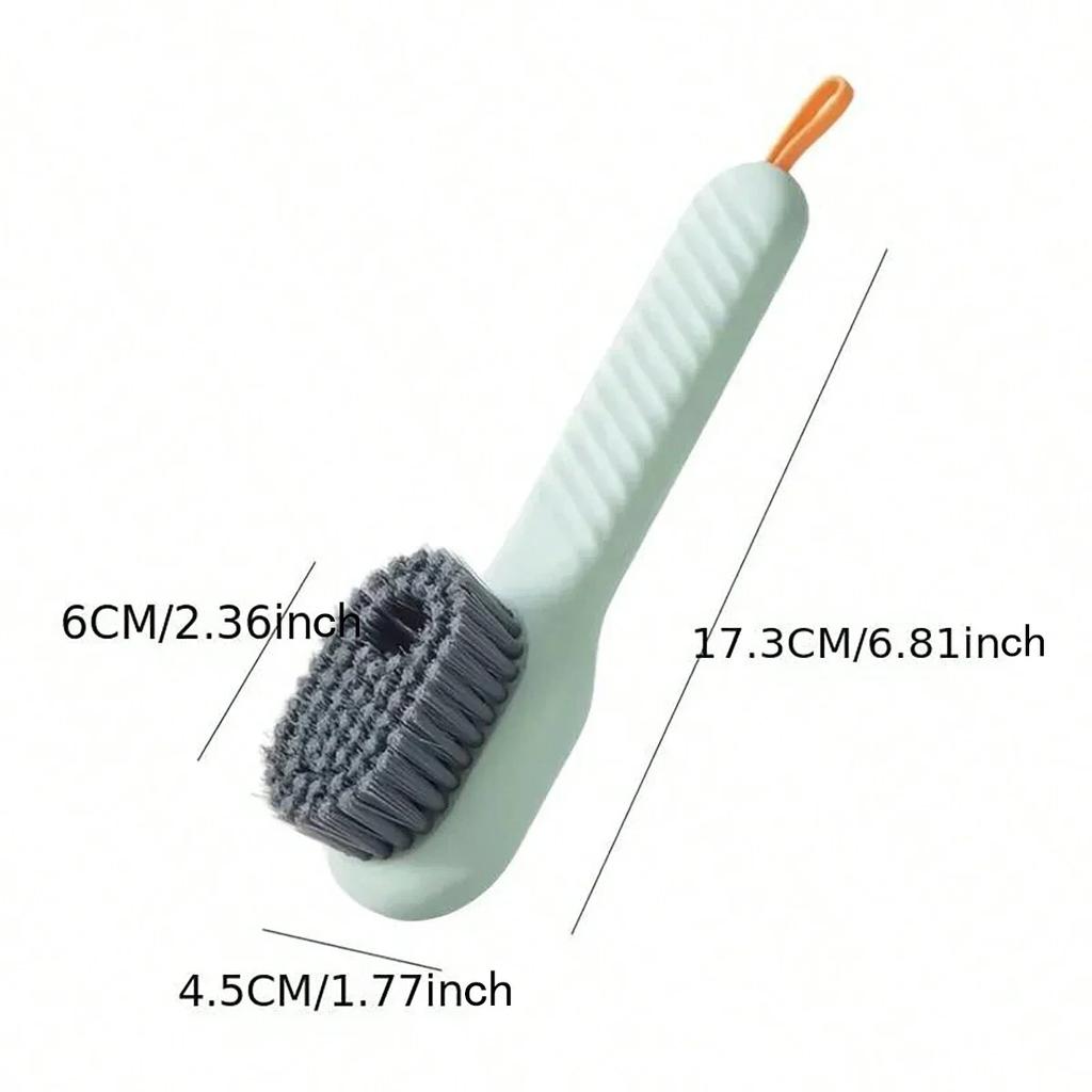 Multifunction Cleaning Shoe Brush Soft Automatic Liquid Shoe Brush Long Handle Clothes Soap Brush With Hook Clean Tool