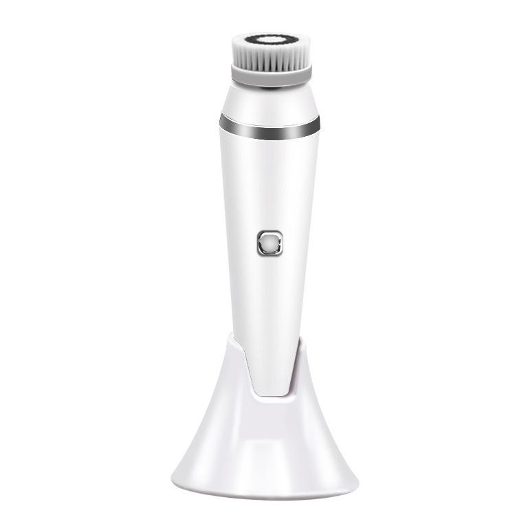 4-in-1 Waterproof Electric Facial Cleansing Brush with Deep Pore Cleansing and Silicone Massager