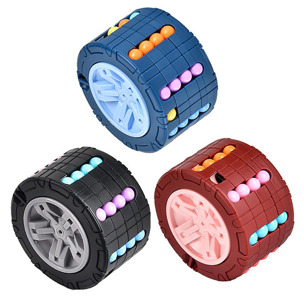 3D Cylinder Magic Bean Puzzle Cube Rotate Slide Gyro Fidget Toy Spinner Ball Anti Stress Fingertips Iq Games For Kid Adult