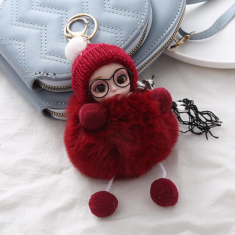 Internet Celebrity Scarf Doll Keychain Plush Pendant: Unisex Bag Charm & Birthday Gift