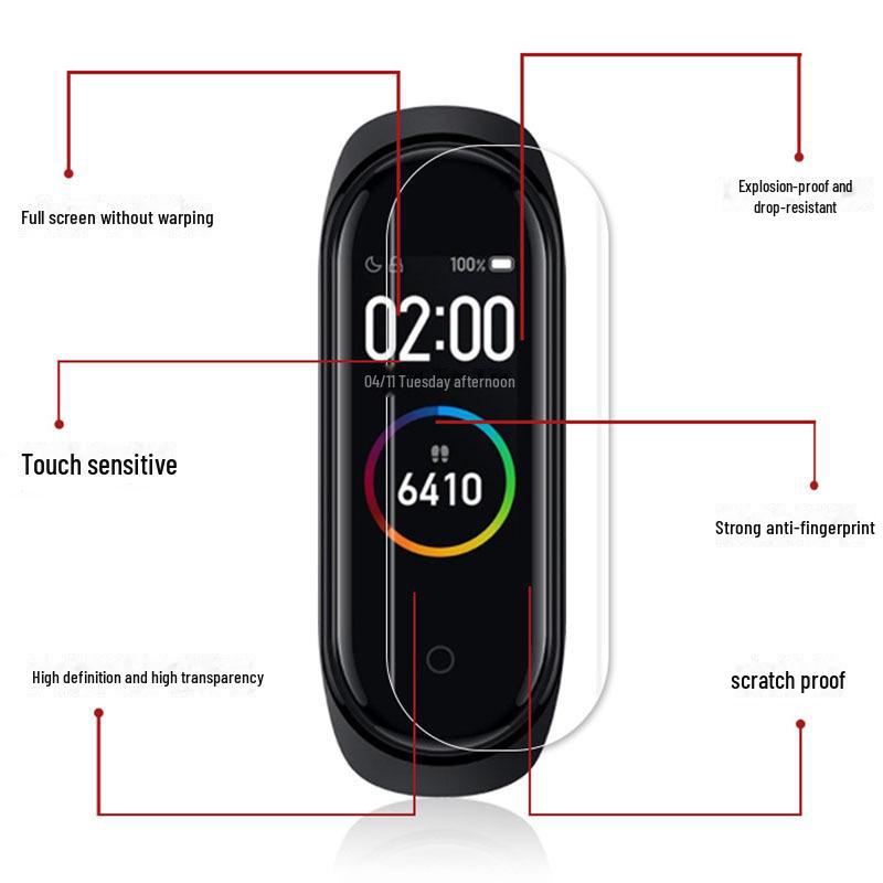 Película protetora de hidrogel TPU HD para Huawei Bracelet 8 e Xiaomi Bracelet 8Pro