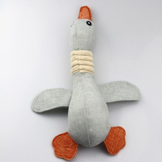 Indestructible Goose Dog Toy for Heavy Chewers Pet Stuffed Wild Goose Chew Toy with Squeaker Supports Healthy Chewing Instincts