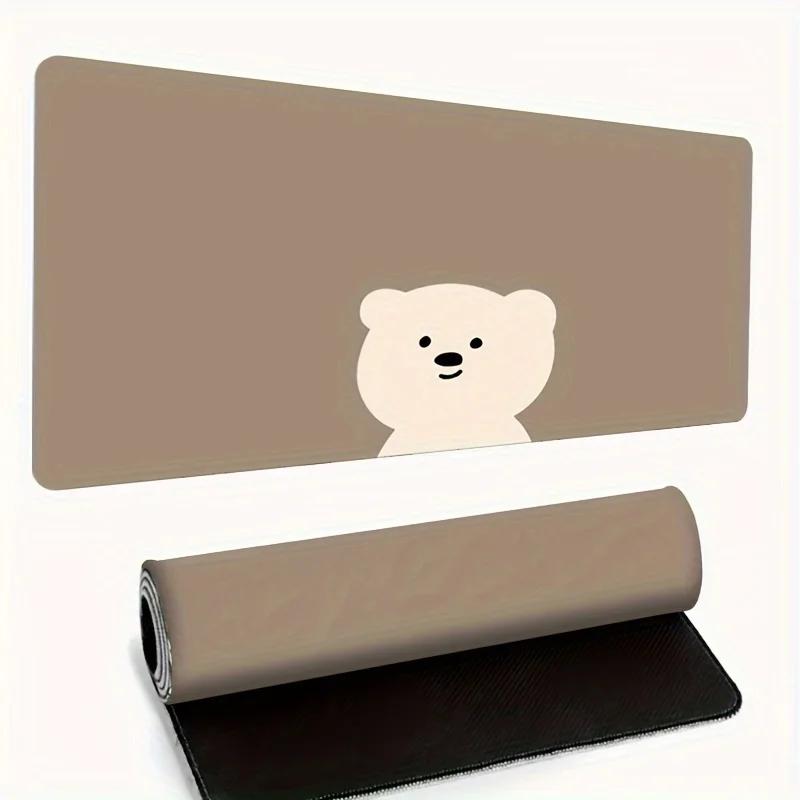 Little White Bear Big Game Mouse Pad Computer HD Keyboard Mousepad Natural Rubber Non-Slip XXL 90x40cm Office Desktop Accessory