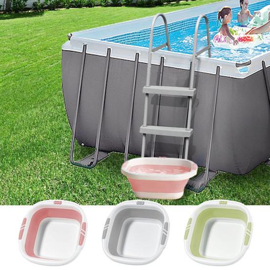 

Large Capacity Foot Basin Foldable Design Portable Foot Bath Tub Basin Expandable Easy Storage Foot Soak Basin зелений