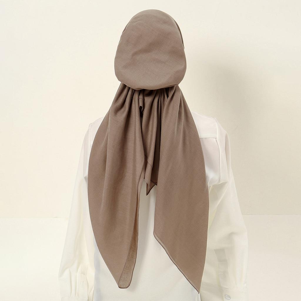 Muslim Headscarf Women'S Hijab Trendy Full Coverage Breathable Premium Fabric Fashionable Color Soft Texture Easy To Match