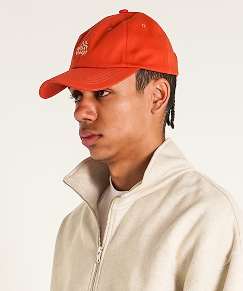 ALL DAY HOOPS Logo Embroidered Ball Cap Ball Brown